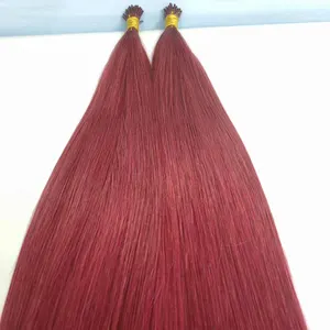 Pre-bonded Keratin Customized Long Silky Straight Hair Extensions Piano color Bundles Light Blonde Top Grade tip 99j