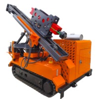 Foreuse de pieux vissés sur chenilles à transport rapide, compacte, petite, hydraulique, pour pieux photovoltaïques, moteur 75KW, haute efficacité