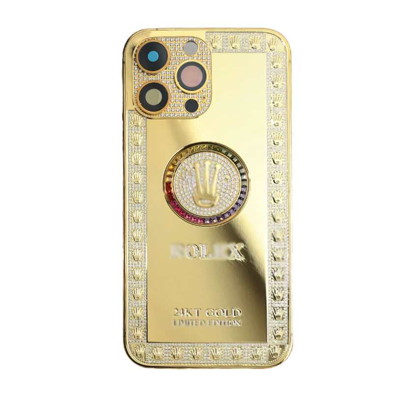 Mobile Phone <strong>Cases</strong> Special Custom Gold Plated Glitter Diamond Mobile Phone Housings <strong>Premium</strong> Retrofit for <strong>iphone</strong> 15Promax
