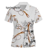 SF Horse Racing – Polo à imprimé cheval pour femme, couche de Base, de qualité supérieure