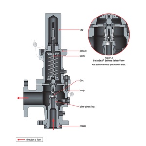 Válvula de Seguridad Térmica COVNA DN50 SS316 de Alta Presión, Tipo Resorte, Apertura Total, para Gas y Aire - Product Image 5