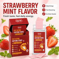Bandes orales à action rapide OKTW à la caféine avec L-Théanine, Vitamines B6 et B12 – Complément pour le métabolisme énergétique – En stock