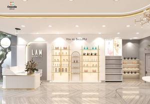 Exhibidor de Cosméticos Ecológico de MDF y Acero Inoxidable |   Muebles de Maquillaje Personalizados |   Exhibidor de Perfumes LED con Diseño Reciclable para - Product Image 5