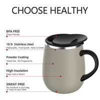 Tasse à café de voyage isotherme compacte et légère, design classique moderne, mug thermique pour café et thé