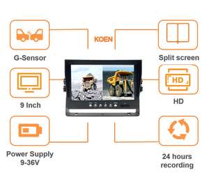 9 pouces LCD DVR moniteur camion caméra <span class=keywords><strong>de</strong></span> <span class=keywords><strong>recul</strong></span> bus aide à l'inversion - Product Image 2