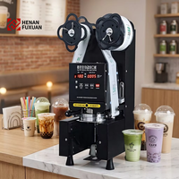 Machine de scellage thermique entièrement automatique pour gobelets en plastique, idéale pour les boissons, les jus, le bubble tea, et les mini-gobelets à induction.