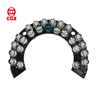 Carte PCBA personnalisée SMT à LED IR pour éclairage de caméra CCTV avec capteur de lumière à commutation automatique et capteur intelligent, 1 oz de cuivre