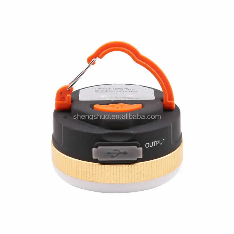 Outdoor 2 Em 1 Camping Equipamento Lanterna Camping Lanterna Ímã Power Bank Aviso Lâmpada Led Recarregável Mini Camping Luz