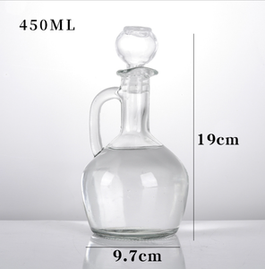 190ml 250ml 350ml 450ml Bouteille en verre extra vierge <span class=keywords><strong>d</strong></span>'huile <span class=keywords><strong>d</strong></span>'olive extra élégante avec poignée et bouteille en verre <span class=keywords><strong>d</strong></span>'huile de cuisson en liège - Product Image 5