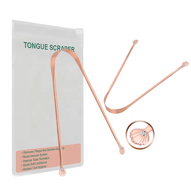 100% Pure Copper Tongue Scraper All Natural Tongue Cleaner