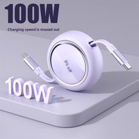Kabel Data Dapat Ditarik dan Disesuaikan Tipe-C/Micro USB Konektor Arus Tinggi 100W Pengisian Cepat Garansi 12 Bulan Hadiah Suvenir