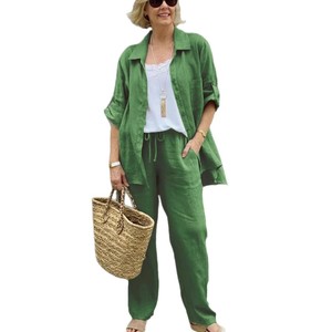 Conjunto de Camisa para <span class=keywords><strong>Mujer</strong></span>, Estilo Urbano Informal, <span class=keywords><strong>Ropa</strong></span> Femenina - Product Image 5