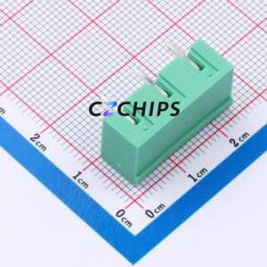 MX2EDGRC-7.62-03P-GN01-Cu-A Plug-in Terminal Block Through hole,P=7.62mm Board-to-Board / Socket - Closed 1x3P 7.62mm Green - Product Image 2