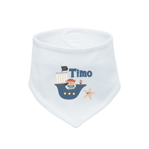 Bavaglino per bambini con nome Pirata + 1 x ciuccio NUK con nome - Product Image 3
