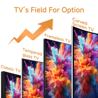 Téléviseur intelligent LED 4K Ultra HD 100 pouces, Android, WiFi, grand écran plat, télévision intelligente