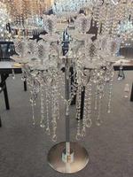 Vase de table moderne en perles acryliques de cristal, style coréen et européen, pour mariage, salle de banquet, ornements floraux artificiels longs