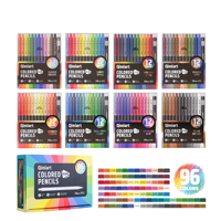 Ensemble de crayons de couleur mécaniques de luxe, 96 couleurs, assortiment énorme, crayons de couleur automatiques, crayons de dessin professionnels pour artistes, en vrac