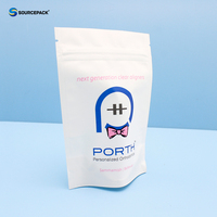 Sachet d'emballage pour aligneurs orthodontiques avec logo personnalisé, faible MOQ, refermable, blanc mat, pochette Ziplock pour appareils dentaires