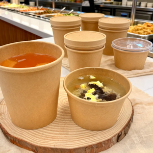 Oilproof kraft giấy súp cup microwavable kraft giấy súp cup lấy đi bao bì thực phẩm nhà sản xuất - Product Image 2