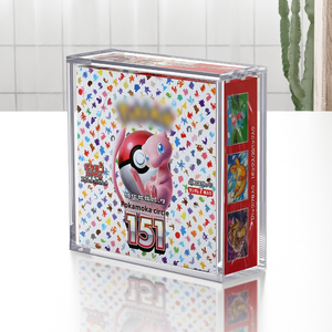 Présentoir en acrylique transparent anti-UV écologique pour cartes Pokémon, boîte anti-poussière pour 30 boosters japonais, idéal pour l'affichage en magasin - Product Image 1