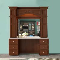 Bureau de réception commercial moderne en MDF avec armoire miroir intégrée, ensemble complet pour bureau/salon de beauté