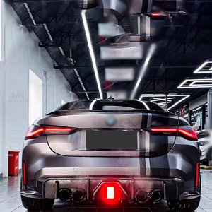 Difusor Dry Fibra De Carbono Traseiro Bumper Lip Splitters Com Luz LED para BMW M3 G80 GM4 G82 2021-2024 - Product Image 6