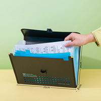 Carpeta de Archivo Acordeón A4 de PP con Múltiples Bolsillos, Impresión UV, Elegante, Gran Capacidad, para Exámenes, Partituras, Documentos de Oficina