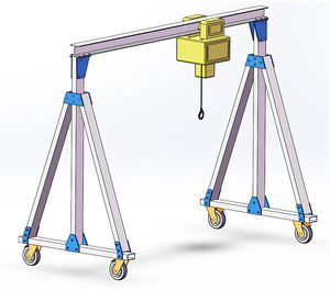 1 طن صغير محمول ورشة عمل رافعة جسرية أبعاد قابلة للطي رافعة جسرية صغيرة - Product Image 5