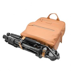 Sacs à dos pour appareil photo reflex numérique en cuir vegan marron de haute qualité, fabriqués en usine BSCI, personnalisés et luxueux, pour la photographie - Product Image 5