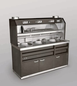 Shineho Smart Combiné <span class=keywords><strong>Friteuse</strong></span> électrique à 2 cuves avec pompe à huile automatique et fonction de vidage des copeaux - Product Image 1