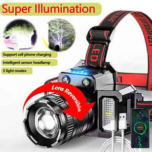 New High Lumens <strong>Brightest</strong> LED Adjustable Waterproof Rechargeable USB Power Work Headlight <strong>Torches</strong> Tactical Flashlights Headlamp