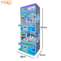 SOURE Premium Machine à griffes pour 4 joueurs, nouveau design, à monnayeur, type maison de poupées d'arcade, pour centre commercial et centre de divertissement