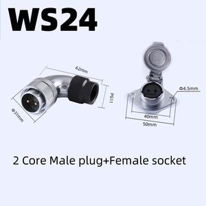 Conector de Aviación WS24 Serie TC/ZG |   Conector Rectangular Macho y Hembra |   Conector de Cable con Prensaestopas para Cableado de Mangueras Plásticas - Product Image 3