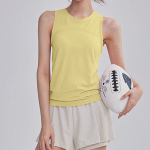 T-shirt de sport d'été pour femmes, col rond, sans manches, séchage rapide, respirant, pour fitness, Pilates, entraînement, marathon - Product Image 1