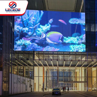 Lecode-cortina de ventana de cristal para tienda interior, pantalla Led transparente de pared, vídeo Digital, publicidad