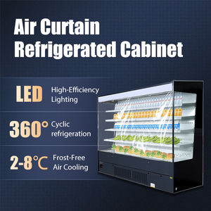 Enfriador Comercial de Exhibición Abierta con Control Digital de Temperatura para Refrigeración de Supermercados - Product Image 2