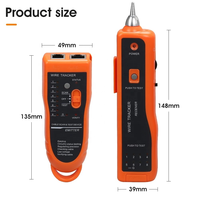 Pelacak garis jaringan 2-in-1, peralatan serat optik RJ45 Instrumen Uji cepat multifungsi kabel LAN Rj45 RJ11