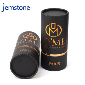 Bouteilles cosmétiques en papier kraft recyclé et recyclable de taille personnalisée avec impression dorée, emballage en tube de papier - Product Image 6