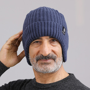 Bonnet tricoté d'hiver pour hommes, épais, chaud, coupe-vent, pour l'extérieur par temps froid - Product Image 2