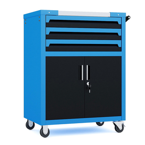 خزانة معدنية متعددة الوظائف مغلفة بالمسحوق ، 3 أدراج ، سعة تحميل قوية قابلة للقفل ، جراج OEM/ODM - Product Image 6