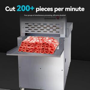 Cortadora de carne de res y cordero de acero inoxidable con grosor ajustable, máquina semiautomática para cortar carne congelada - Product Image 5
