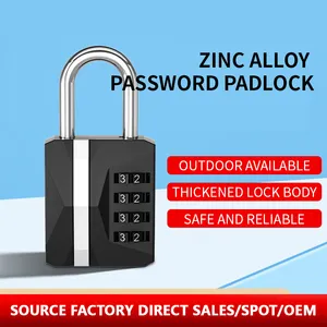 4 Digit Combination Lock Waterproof Outdoor Padlock For School Gym Sports Locker Fence Luggage For Outdoor Usage