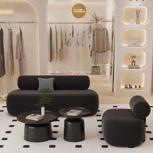 Canapé multifonctionnel en flanelle simple et moderne nordique pour trois personnes, amovible et lavable, pour petit appartement, chambre à coucher, salon, <span class=keywords><strong>location</strong></span> - Product Image 3