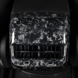 SEC GARNITURES INTÉRIEURES EN CARBONE FORGÉ CARBONE ARRIÈRE CLIMATISATION COUVERCLE DE VENTILATION POUR <span class=keywords><strong>TESLA</strong></span> MODÈLE <span class=keywords><strong>3</strong></span> MODÈLE Y - Product Image 4