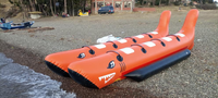 Jeux aquatiques gonflables WINSUN Team Building Dragon Fish Banana Boats pour 6 à 10 passagers, jeux sportifs aquatiques gonflables