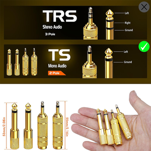 <span class=keywords><strong>4</strong></span>-pack hoofdtelefoonadapter 3,5 mm mannelijk naar 6,35 mm vrouwelijk en 6,35 mm naar 3,5 mm audioadapter voor speler - Product Image 6