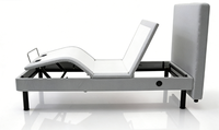 Lit king-size électrique réglable E5 moderne et pliable avec cadre intégré et tête de lit, idéal pour la maison et l'hôtellerie