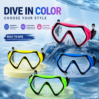 Masque de plongée coloré pour enfants, lunettes de natation anti-buée, masque de plongée en silicone souple anti-fuite pour enfants, sports de piscine et de plage