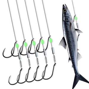 Ensemble de pêche <span class=keywords><strong>au</strong></span> poisson-chat 7*7 Assist Hook en acier haute teneur en carbone, très durable pour la pêche en rivière - Product Image 3