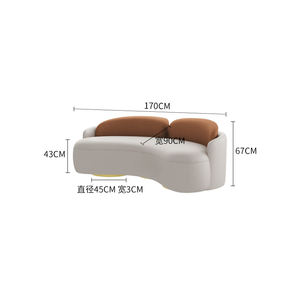 Conjunto de Sofás Arc para Vestíbulo de Hotel y Recepción VIP, Diseño en Tela Flocada Resistente - Product Image 6